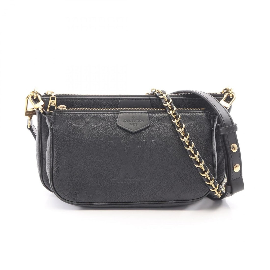 Louis Vuitton Multi Pochette Accessoires Shoulder Bag/Handbag, Leather, Monogram Empreinte, Women's,: --- Catalog ---Category: SizeSize (HxWxD): 13.5cm x 23.5cm x 4cm / 5.31'' x 9.25'' x 1.57''Category: DesignType: Handbag, Pochette, Shoulder bagColor: Black, NoirGender: WomenMaterial: Monogram Emprei