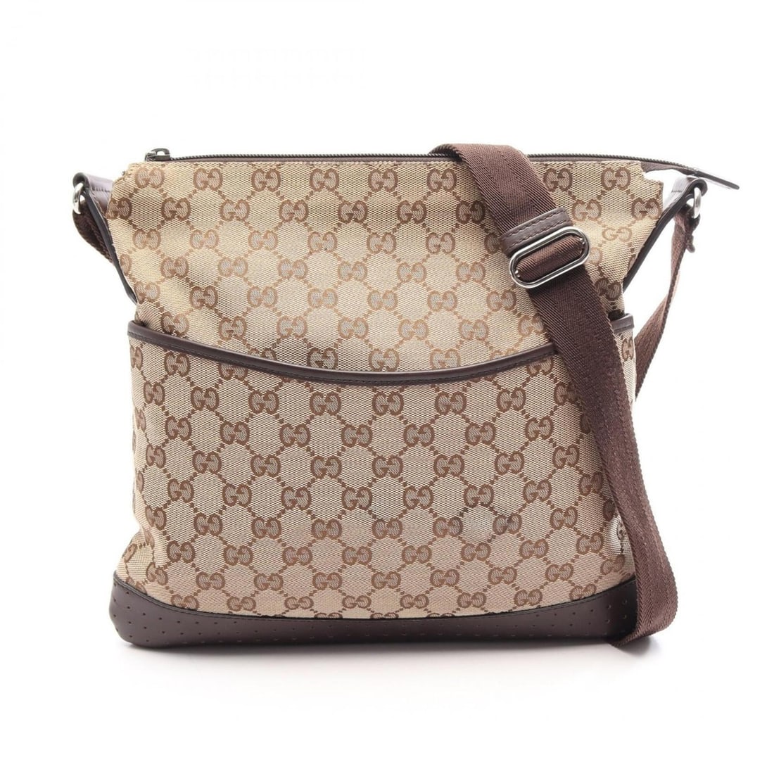 Gucci GG Canvas Shoulder Bag/Handbag, Leather & Canvas, Women's, Beige/Brown, 145857: --- Catalog ---Category: SizeSize (HxWxD): 28cm x 31cm x 3cm / 11.02'' x 12.2'' x 1.18''Category: DesignType: Handbag, Shoulder bagColor: Beige, BrownGender: WomenMaterial: Leather , Canvas Category: 