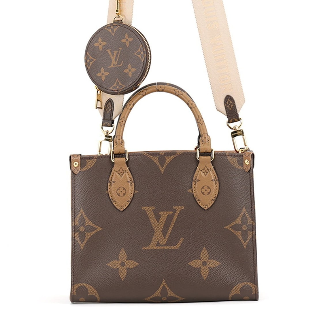 Louis Vuitton Monogram Reverse Giant OnTheGo PM Handbag M46373 2-way LOUIS VUITTON: --- Catalog ---Category: SizeSize (HxWxD): 19.5cm x 23.5cm x 10cm / 7.67'' x 9.25'' x 3.93''Category: DesignType: HandbagColor: Red colorGender: WomenMaterial: Monogram Reverse Category: GeneralMPN: M