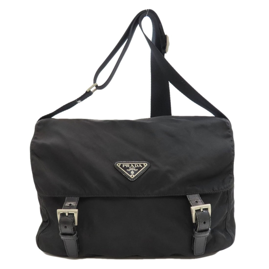 Prada B6671F Messenger Bag, Logo Hardware, Shoulder Nylon Material, Women's PRADA: --- Catalog ---Category: SizeSize (HxWxD): 22cm x 28cm x 11.5cm / 8.66'' x 11.02'' x 4.52''Strap Length: 72cm - 128cm / 28.34'' - 50.39''Category: DesignType: Messenger bag, Shoulder bagColor: BlackGe