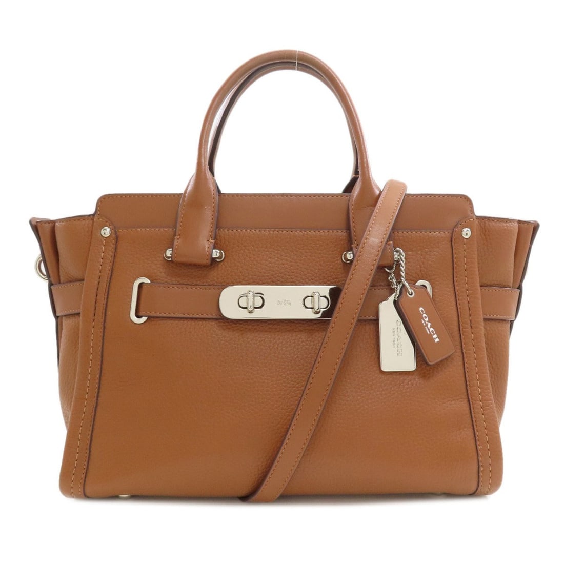 Coach 34408 Swagger Carryall 2-Way Handbag Leather Women's COACH: --- Catalog ---Category: SizeSize (HxWxD): 24cm x 42cm x 15cm / 9.44'' x 16.53'' x 5.9''Strap Length: 105cm - 124cm / 41.33'' - 48.81''Handle Length: 27cm / 10.62''Category: DesignType: HandbagColor: 
