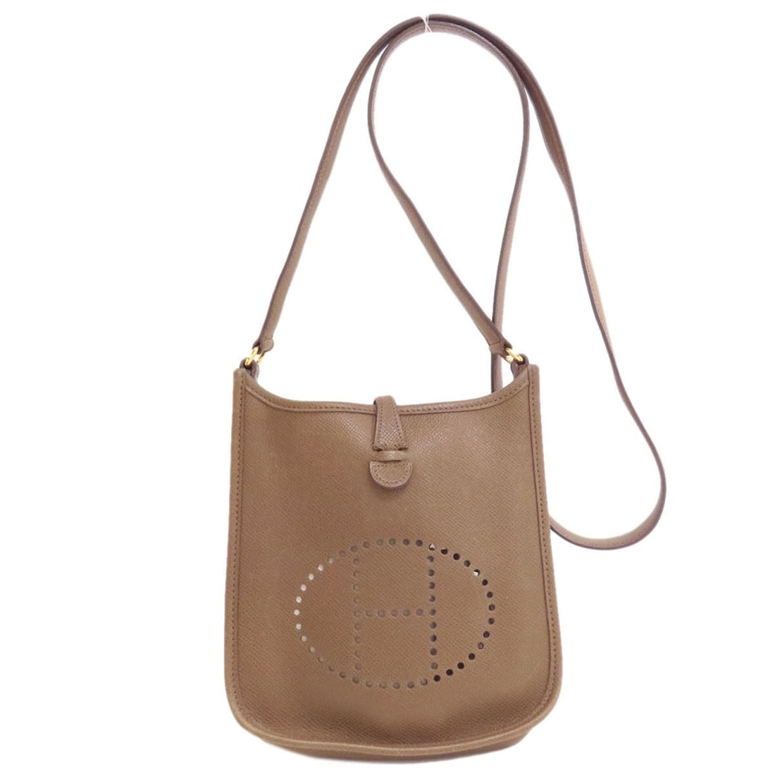 Hermes Evelyne TPM Gold Hardware Shoulder Bag Epsom Leather Women's HERMES: --- Catalog ---Category: SizeSize (HxWxD): 18cm x 17cm x 5.5cm / 7.08'' x 6.69'' x 2.16''Category: DesignType: Shoulder bagColor: BrownGender: WomenMaterial: Epsom leather Category: GeneralBrand: Herm