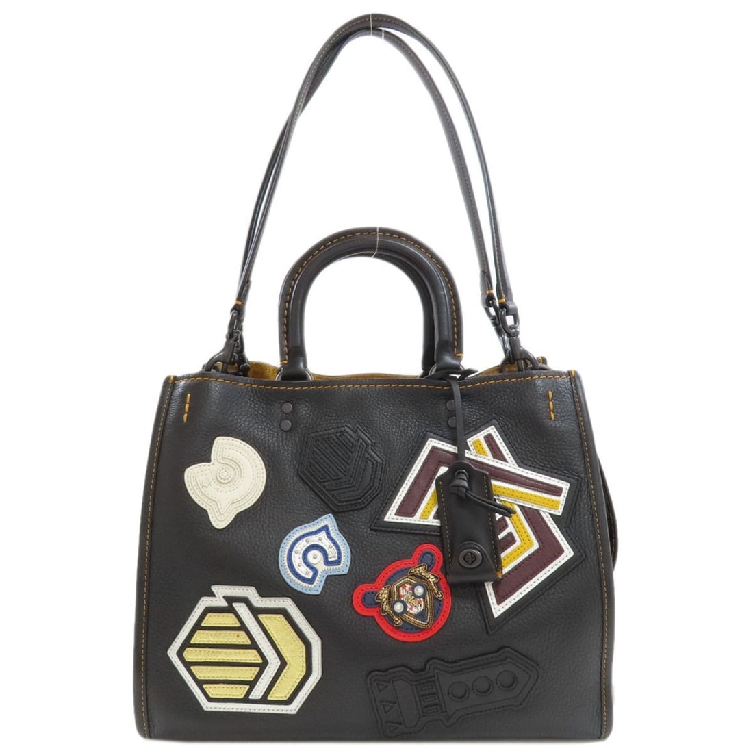 Coach 20315 2-Way Leather Handbag for Women: --- Catalog ---Category: SizeSize (HxWxD): 25.5cm x 31cm x 14cm / 10.03'' x 12.2'' x 5.51''Category: DesignType: HandbagColor: BlackGender: WomenMaterial: Leather Category: GeneralBrand: Coach--- Item
