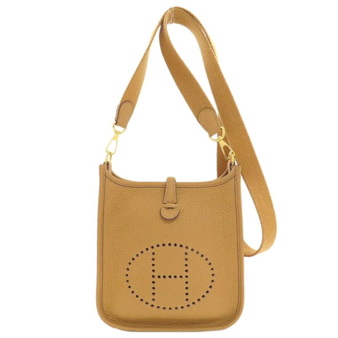 Hermes Evelyne TPM Chai Gold Hardware Shoulder Bag Taurillon Leather Women's HERMES: --- Catalog ---Category: SizeSize (HxWxD): 17cm x 17cm x 5cm / 6.69'' x 6.69'' x 1.96''Category: DesignType: Shoulder bagColor: Light brownGender: WomenMaterial: Leather Category: GeneralBrand: Hermes