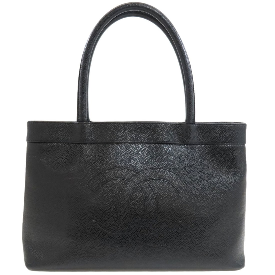 Chanel Coco Mark Gold Hardware Tote Bag, Grained Calfskin, Women's CHANEL: --- Catalog ---Category: SizeSize (HxWxD): 21.5cm x 32cm x 8cm / 8.46'' x 12.59'' x 3.14''Category: DesignType: Tote bagColor: BlackGender: WomenMaterial: Leather Category: GeneralBrand: Chanel--- Ite