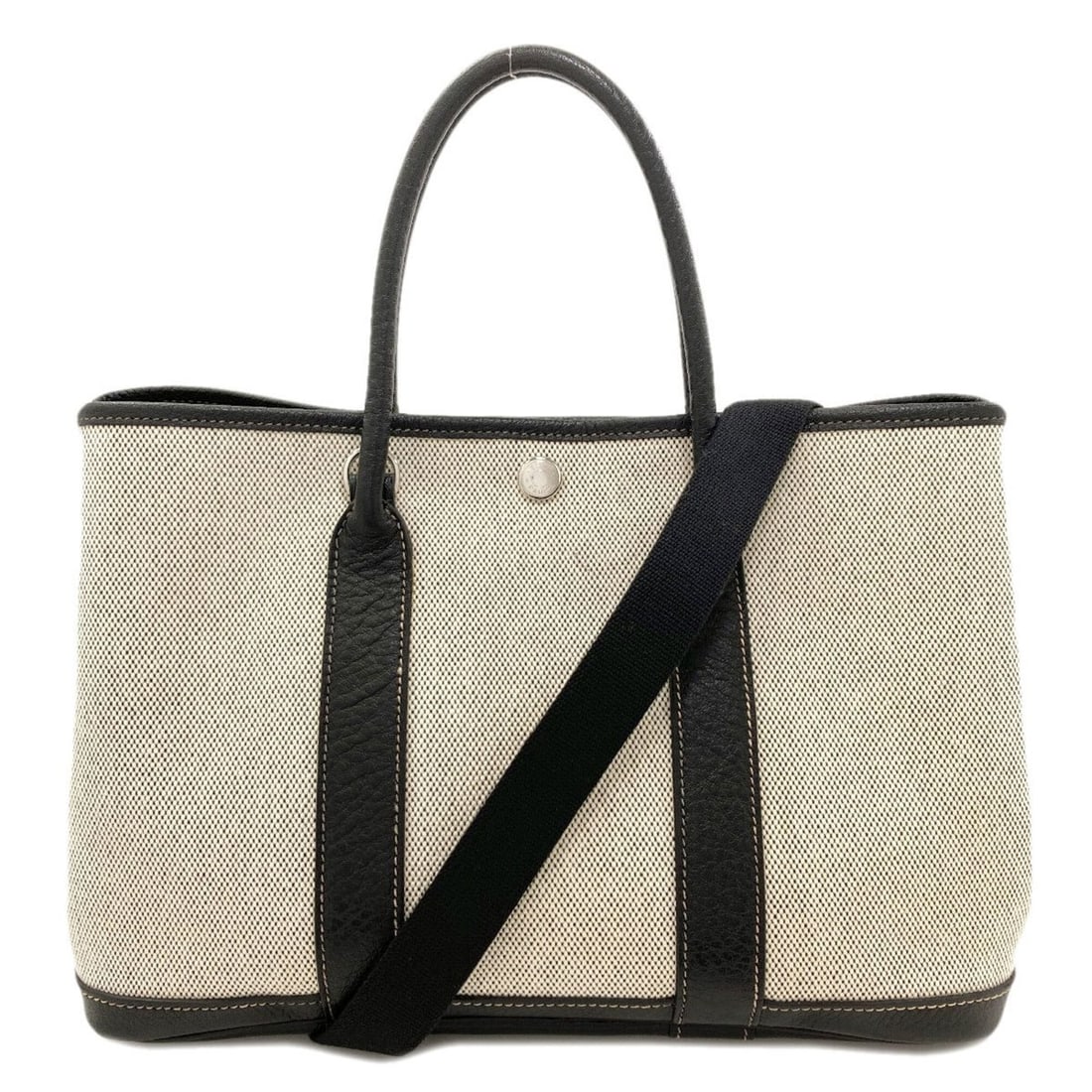 Hermes Garden Party TPM Silver Hardware Handbag Toile H/Buffle Women's HERMES: --- Catalog ---Category: SizeStrap Drop: 10cm / 3.93''Size (HxWxD): 21cm x 30cm x 14cm / 8.26'' x 11.81'' x 5.51''Category: DesignType: HandbagColor: GrayGender: WomenMaterial: Toile H , Buffalo leath