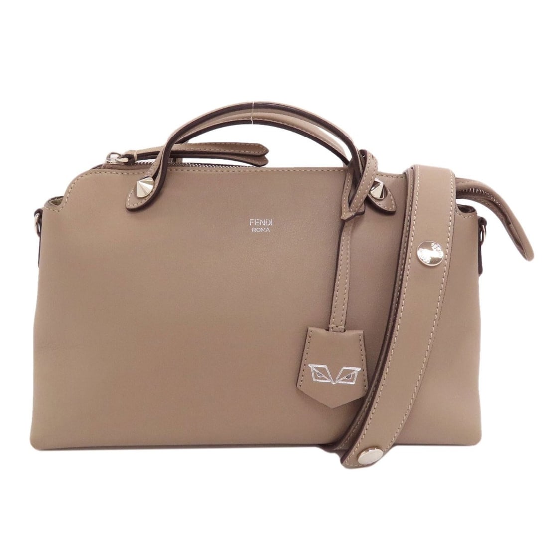 Fendi By The Way 2-Way Handbag, Calfskin, Women's FENDI: --- Catalog ---Category: SizeSize (HxWxD): 17.5cm x 27cm x 12.5cm / 6.88'' x 10.62'' x 4.92''Category: DesignType: HandbagColor: GrayishGender: WomenMaterial: Leather Category: GeneralBrand: Fendi--- 