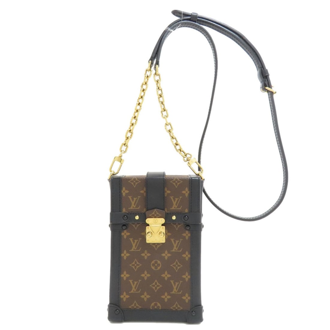 Louis Vuitton M63913 Pochette Trunk Vertical Shoulder Bag, Monogram Canvas, Women's LOUIS VUITTON: --- Catalog ---Category: SizeSize (HxWxD): 18cm x 11.5cm x 3cm / 7.08'' x 4.52'' x 1.18''Category: DesignType: Pochette, Shoulder bagColor: MonogramGender: WomenMaterial: Monogram , Canvas Category: G