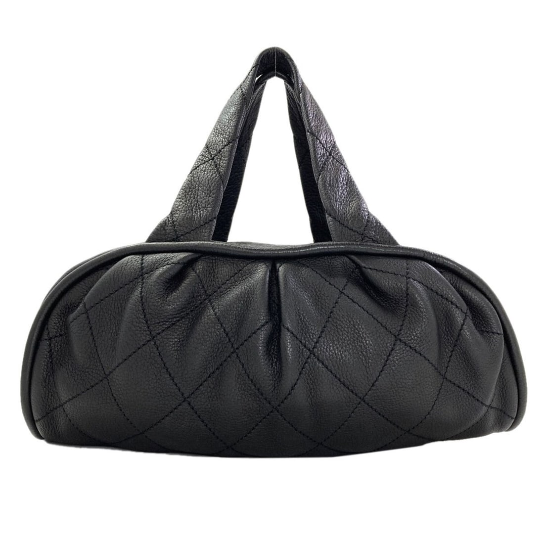 Chanel Le Marais Bowler Mini Boston Bag, Quilted, Silver Hardware, Calfskin, Women's.: --- Catalog ---Category: SizeSize (HxWxD): 15cm x 35cm x 12cm / 5.9'' x 13.77'' x 4.72''Handle Length: 38cm / 14.96''Category: DesignType: Boston bagColor: BlackGender: WomenClosure: ZipperMaterial: L