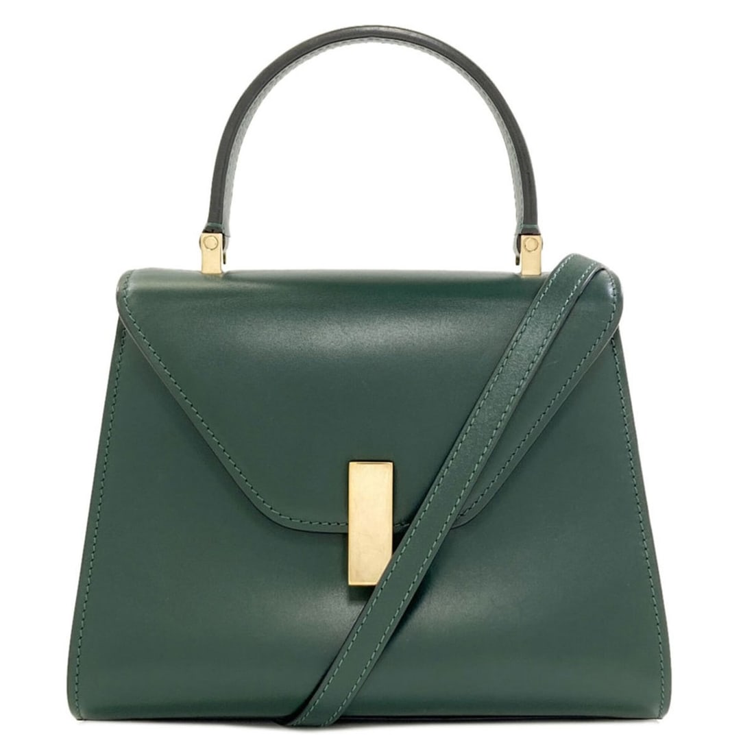 Valextra Iside 2-Way Handbag, Calfskin, Women's: --- Catalog ---Category: SizeSize (HxWxD): 17cm x 19cm x 10.5cm / 6.69'' x 7.48'' x 4.13''Category: DesignType: HandbagColor: GreenGender: WomenCategory: GeneralBrand: Valextra--- Item List ---Section
