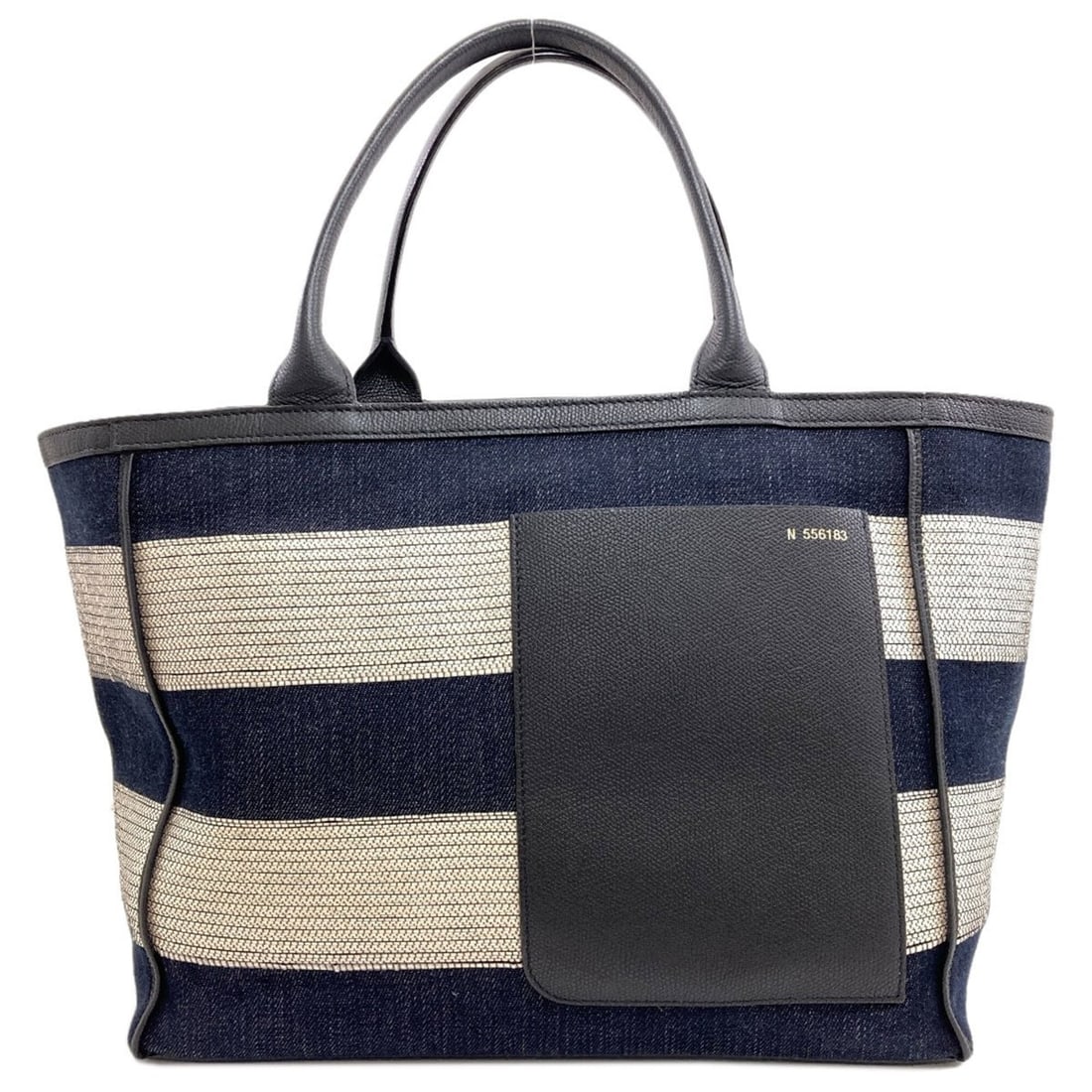 Valextra Striped Canvas Tote Bag for Women: --- Catalog ---Category: SizeSize (HxWxD): 25cm x 32cm x 17cm / 9.84'' x 12.59'' x 6.69''Category: DesignType: Tote bagColor: Navy, WhiteGender: WomenMaterial: Canvas Category: GeneralBrand: Valextra-