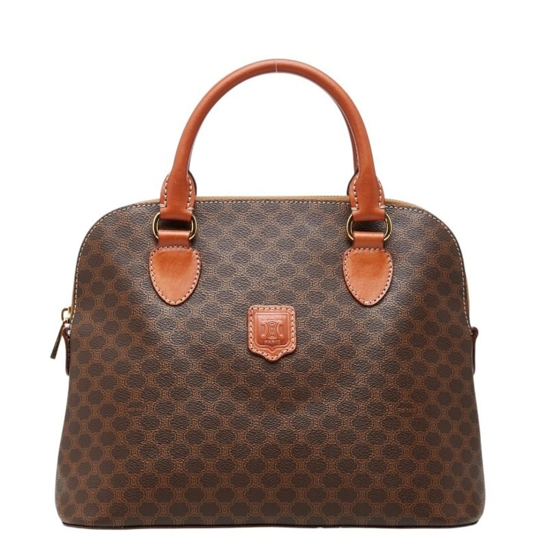 Celine Macadam Handbag, Brown Leather, Women's CELINE: --- Catalog ---Category: SizeSize (HxWxD): 21.5cm x 28cm x 12.5cm / 8.46'' x 11.02'' x 4.92''Category: DesignType: HandbagColor: BrownGender: WomenMaterial: PVC , Leather Category: GeneralBrand: Celin