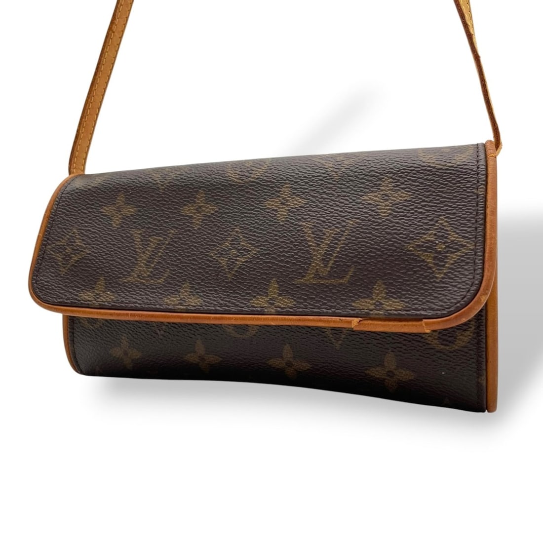 Louis Vuitton Monogram Pochette Twin GM Shoulder Bag, Crossbody, Brown, Gold Hardware, Women's, (1 of 20)