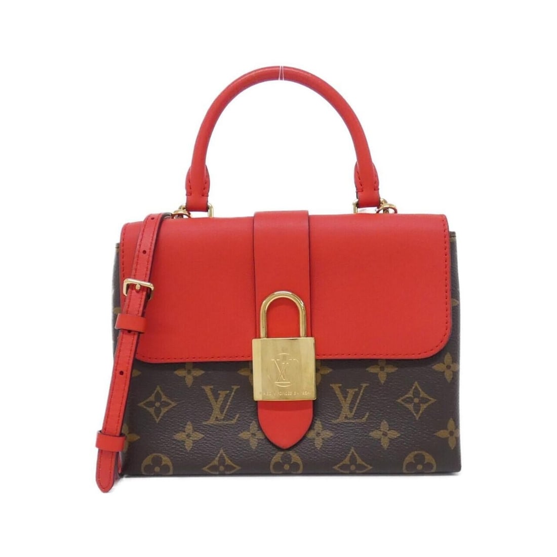 Louis Vuitton Monogram Rocky BB M44322 Handbag: --- Catalog ---Category: SizeSize (HxWxD): 16cm x 21cm x 7cm / 6.29'' x 8.26'' x 2.75''Category: DesignType: HandbagColor: Brown, Coquelicots, Red colorGender: WomenMaterial: Coated canvas , Leather L