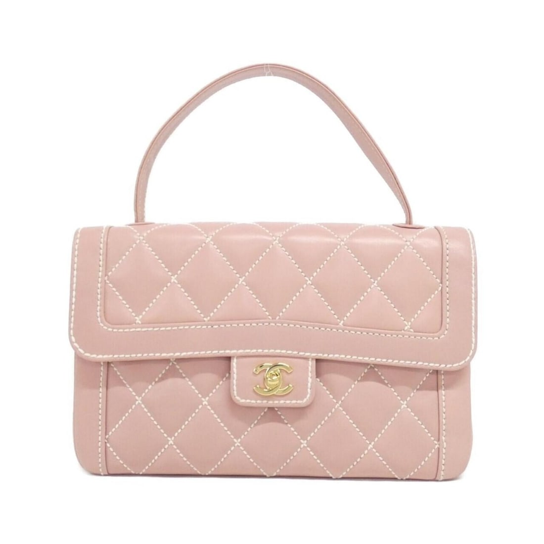 Chanel Wild Stitch Line 27570 Handbag: --- Catalog ---Category: SizeWeight: 570g / 1.25lb.Size (HxWxD): 19cm x 31cm x 7cm / 7.48'' x 12.2'' x 2.75''Handle Length: 35.5cm / 13.97''Category: DesignType: HandbagColor: PinkGender: WomenMateria