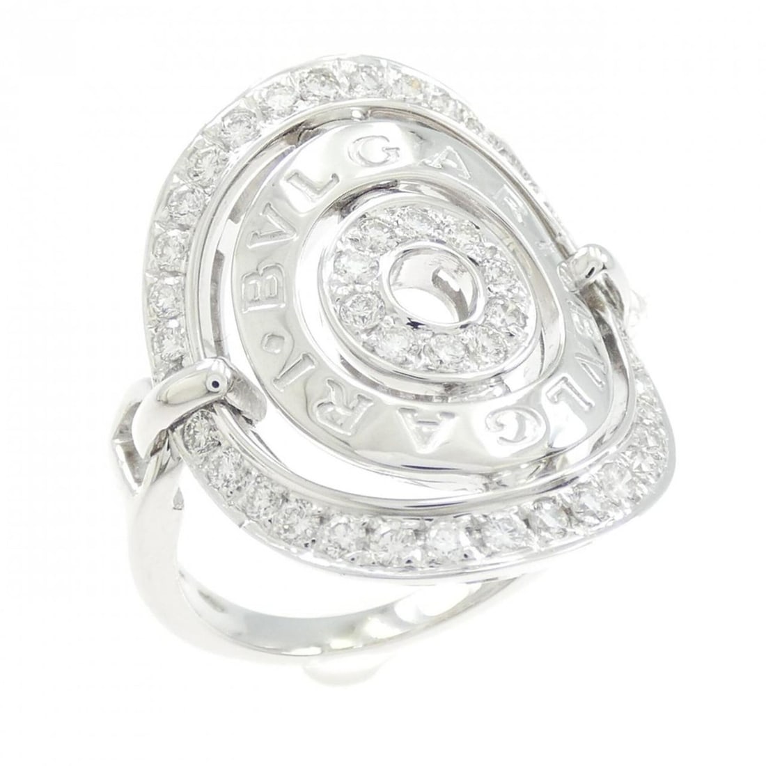 Bvlgari Astrale Ring: --- Catalog ---Category: SizeWidth: 21.6mm / 0.85''Weight: 9.2g / 0.32oz.JP Size: 15US Size: 7.5Category: DesignType: Band ringStone: DiamondGender: WomenMaterial: White gold (18K)Category: