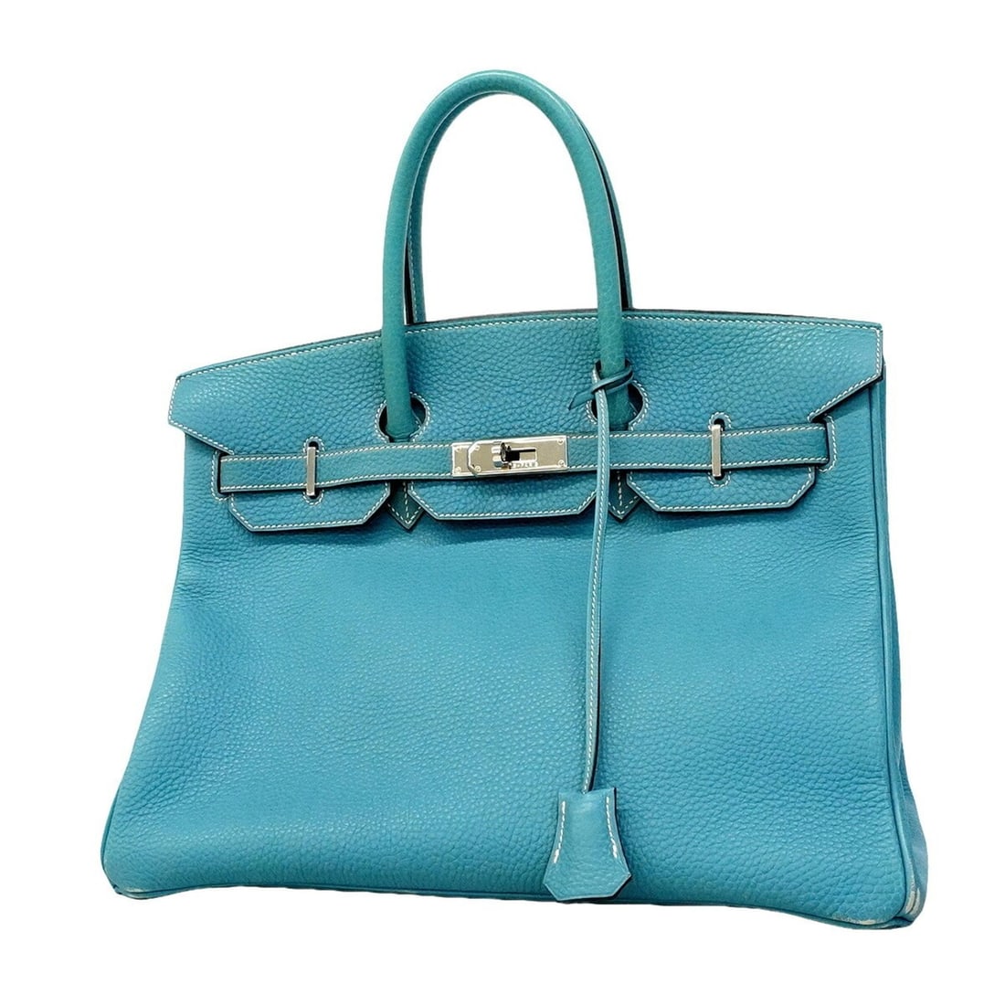 Hermes Birkin 35 Togo Blue Jean Handbag (?C stamp) - Women's
