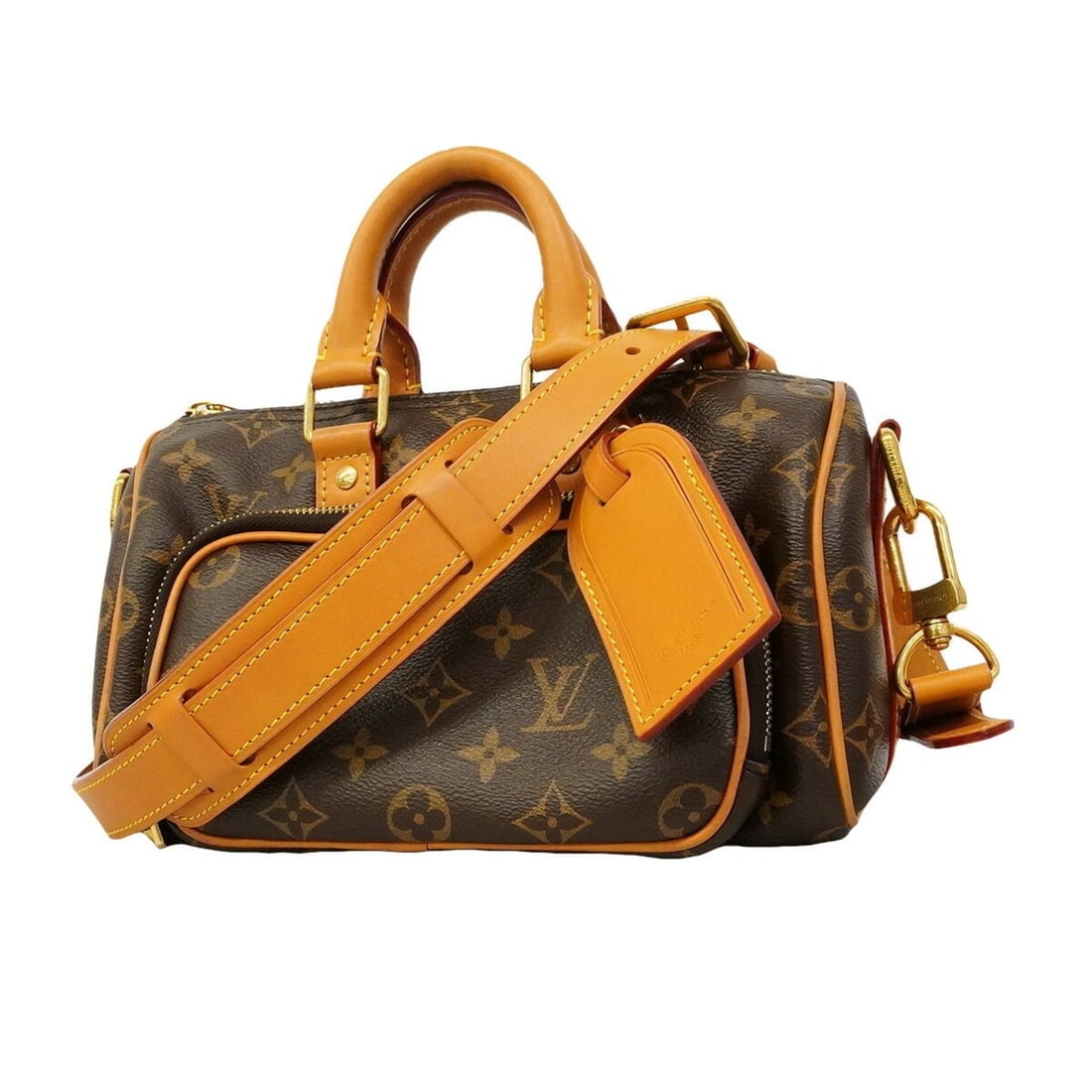 Louis Vuitton Monogram Keepall Cargo 25 Handbag M14981 Brown 2-way bag for women: --- Catalog ---Category: SizeSize (HxWxD): 14cm x 24cm x 10.5cm / 5.51'' x 9.44'' x 4.13''Category: DesignType: HandbagColor: BrownGender: WomenCategory: GeneralMPN: M14981Brand: Louis Vuitton--- Item