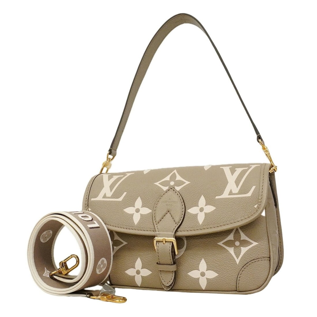 Louis Vuitton Shoulder Bag Monogram Empreinte Bicolor Diane M46583 Tourtrell Cream Ladies: --- Catalog ---Category: SizeSize (HxWxD): 17cm x 25cm x 10cm / 6.69'' x 9.84'' x 3.93''Category: DesignType: Shoulder bagColor: Cream, TourterelleGender: WomenCategory: GeneralMPN: M46583Brand: Louis