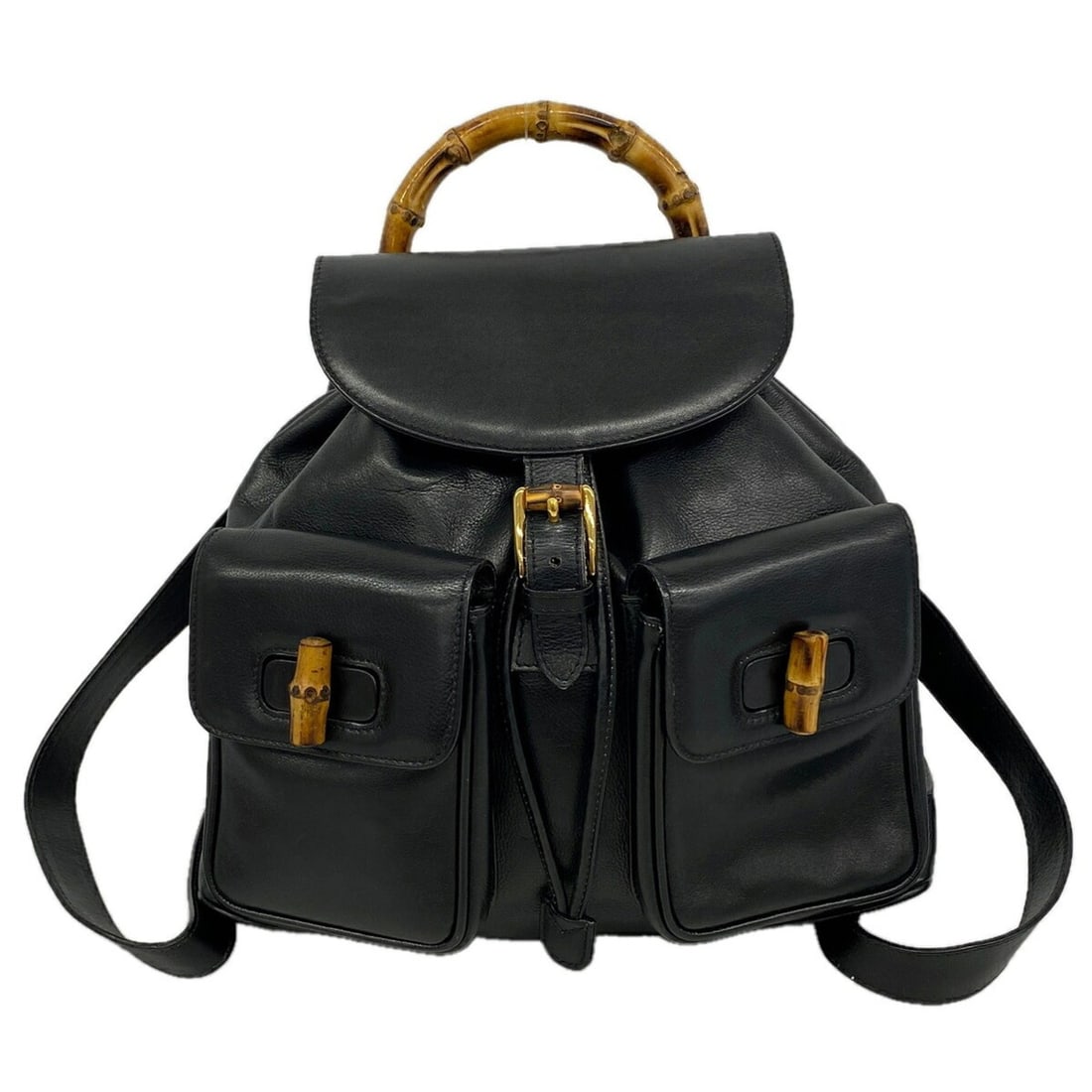 Gucci Bamboo Backpack (003 2058 0016) Leather, Black, Women's