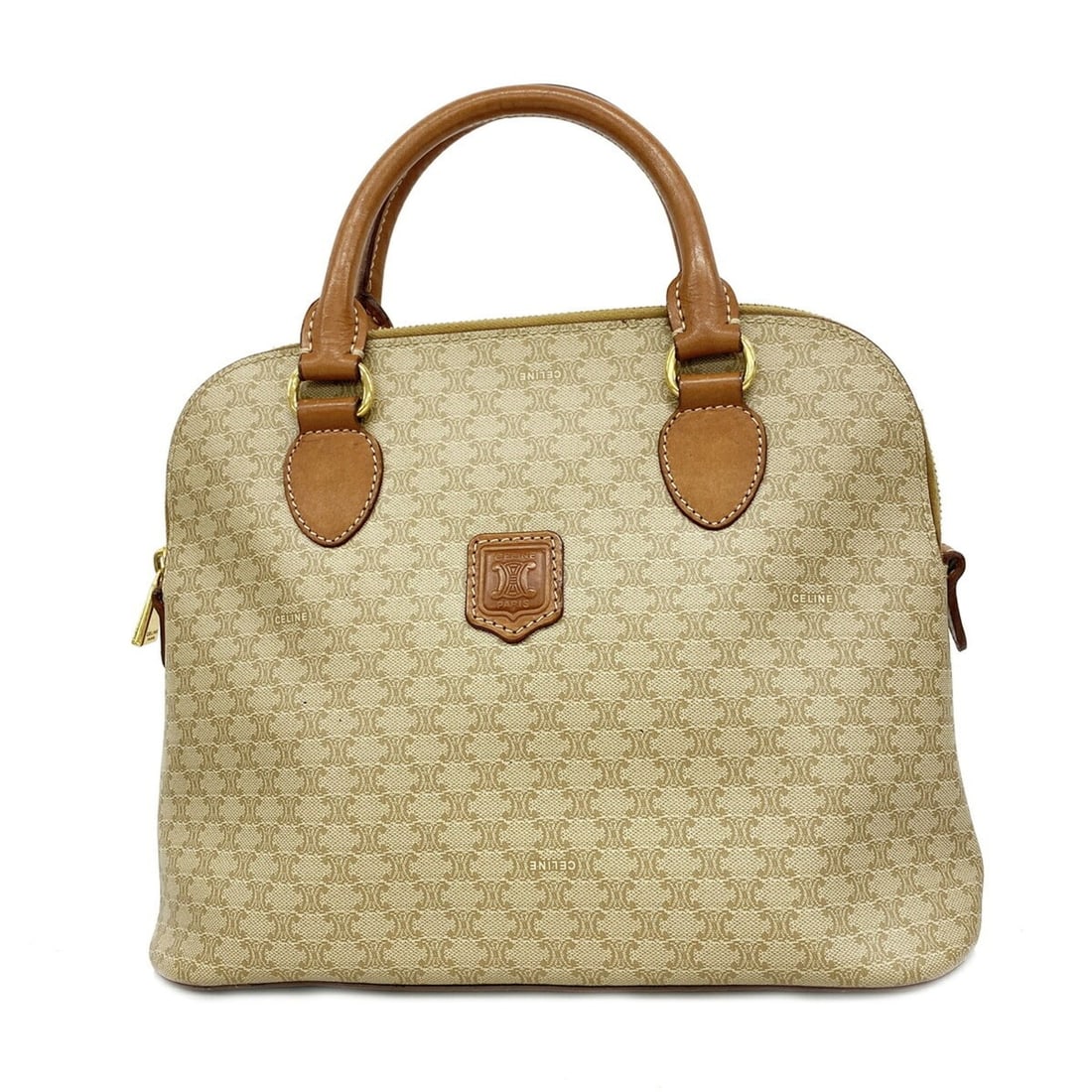 Celine Macadam handbag, beige/brown, women's.