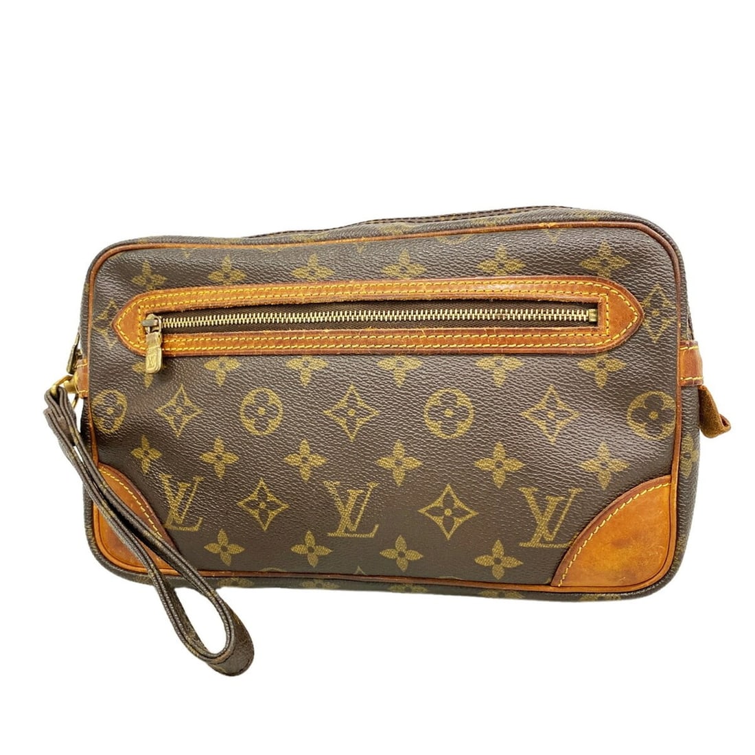Louis Vuitton Monogram Marly Dragonne GM Clutch Bag M51825 Brown Men's