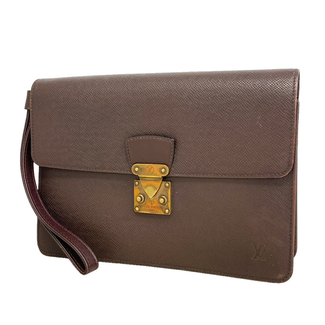 Louis Vuitton Taiga Clado Clutch Bag M30196 Acajou Men's