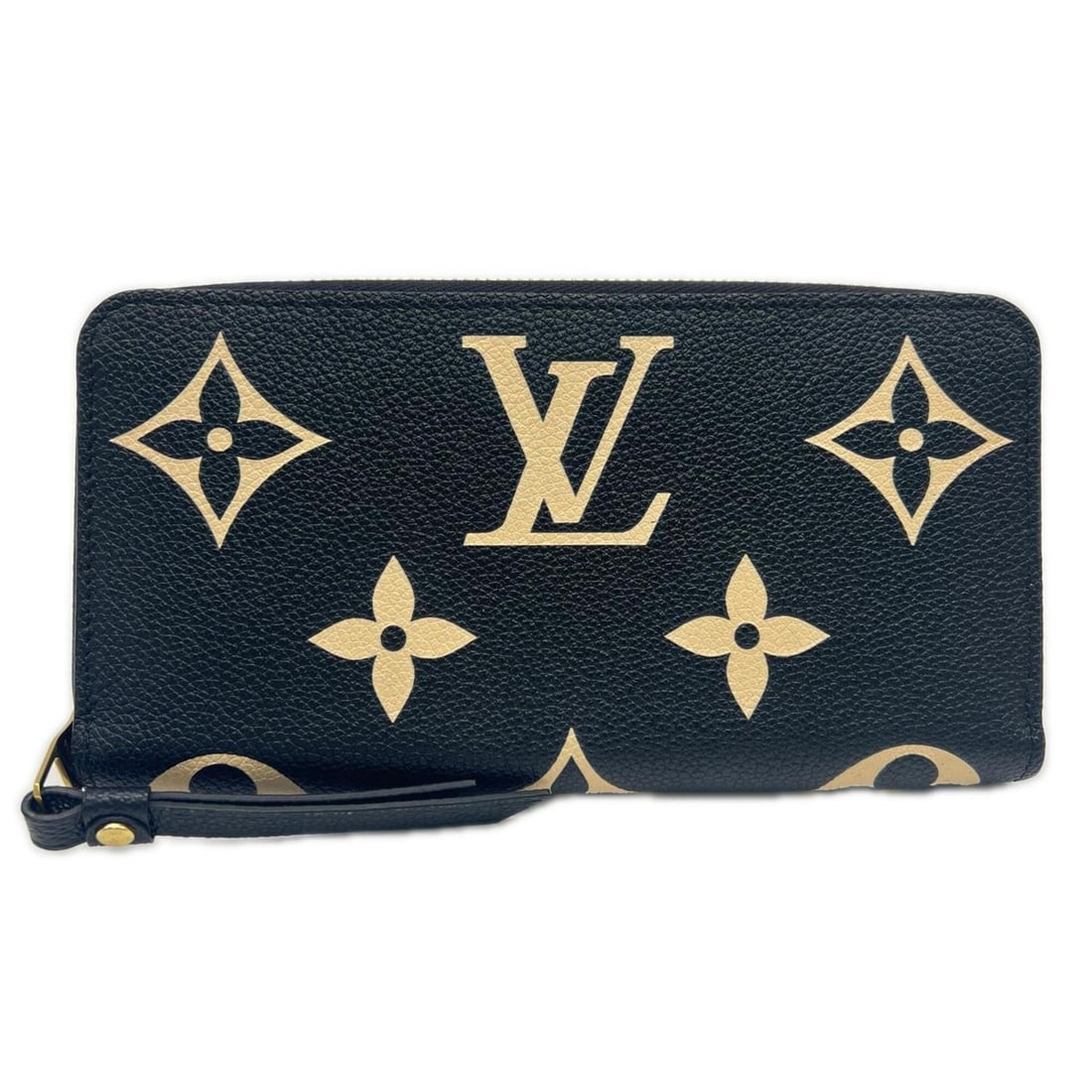 LOUIS VUITTON Monogram Empreinte Bicolor Zippy Wallet Noir Cream M80481 Long for Women: --- Catalog ---Category: SizeSize (HxWxD): 10.5cm x 19.5cm x 2.5cm / 4.13'' x 7.67'' x 0.98''Category: DesignType: Long wallet (bi-fold)Color: Beige, BlackGender: WomenMaterial: Leather Category: Gene