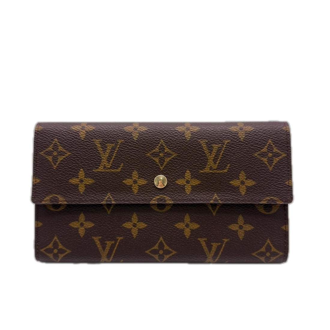 LOUIS VUITTON Monogram Portefeuille Tresor International M61215 Long Wallet Brown Beige Leather: --- Catalog ---Category: SizeSize (HxWxD): 11cm x 19cm x 1.5cm / 4.33'' x 7.48'' x 0.59''Category: DesignType: Long wallet (bi-fold)Color: Beige, BrownGender: WomenMaterial: Coated canvas , Leather Ca