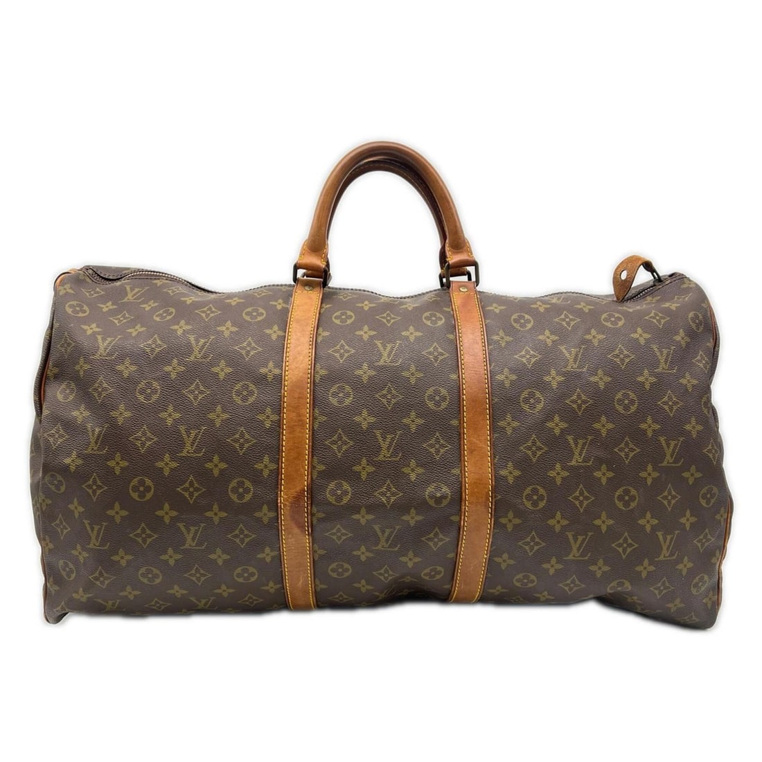 LOUIS VUITTON Monogram Keepall 60 M41422 Boston Bag Brown Beige Leather Men's: --- Catalog ---Category: SizeSize (HxWxD): 31cm x 60cm x 26cm / 12.2'' x 23.62'' x 10.23''Category: DesignType: Boston bagColor: Beige, BrownGender: MenMaterial: Coated canvas , Leather Category: Gene