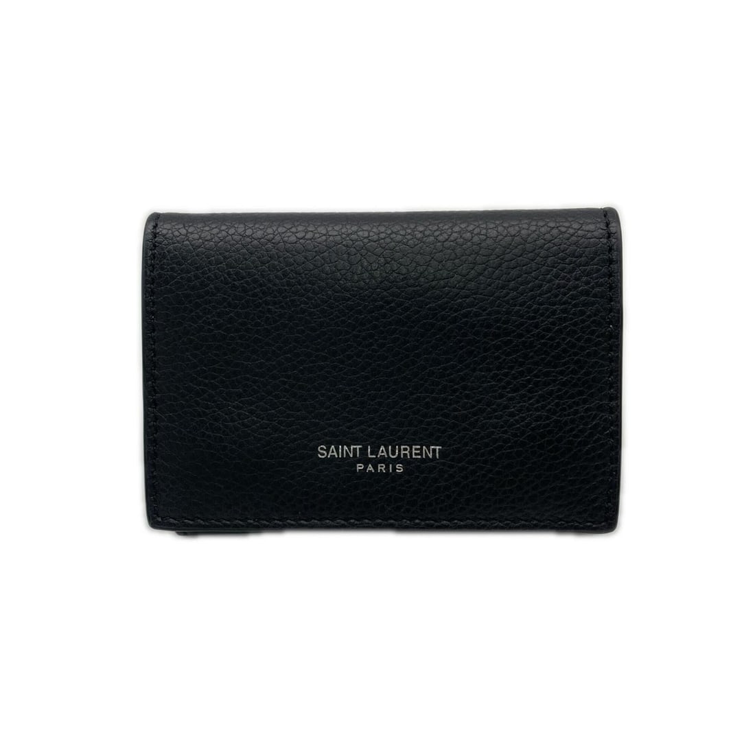 YVES SAINT LAURENT Leather Compact Wallet 678272 Tri-fold Black Calf Men's: --- Catalog ---Category: SizeSize (HxWxD): 7cm x 9.5cm x 2.5cm / 2.75'' x 3.74'' x 0.98''Category: DesignType: Wallet (tri-fold)Color: BlackGender: MenMaterial: Leather Category: GeneralBrand: Yves Sa