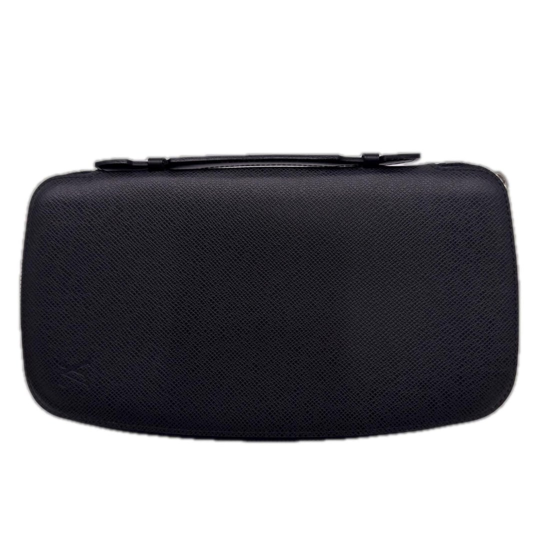 LOUIS VUITTON Taiga Organizer Atoll M30652 Long Wallet Black Calf Leather Men's