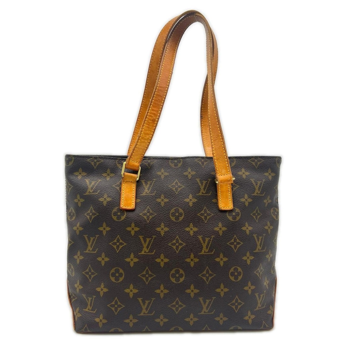 LOUIS VUITTON Monogram Cabas Piano M51148 Handbag Brown Beige Leather Women's: --- Catalog ---Category: SizeSize (HxWxD): 24cm x 27cm x 12cm / 9.44'' x 10.62'' x 4.72''Category: DesignType: HandbagColor: Beige, BrownGender: WomenMaterial: Coated canvas , Leather Category: Genera