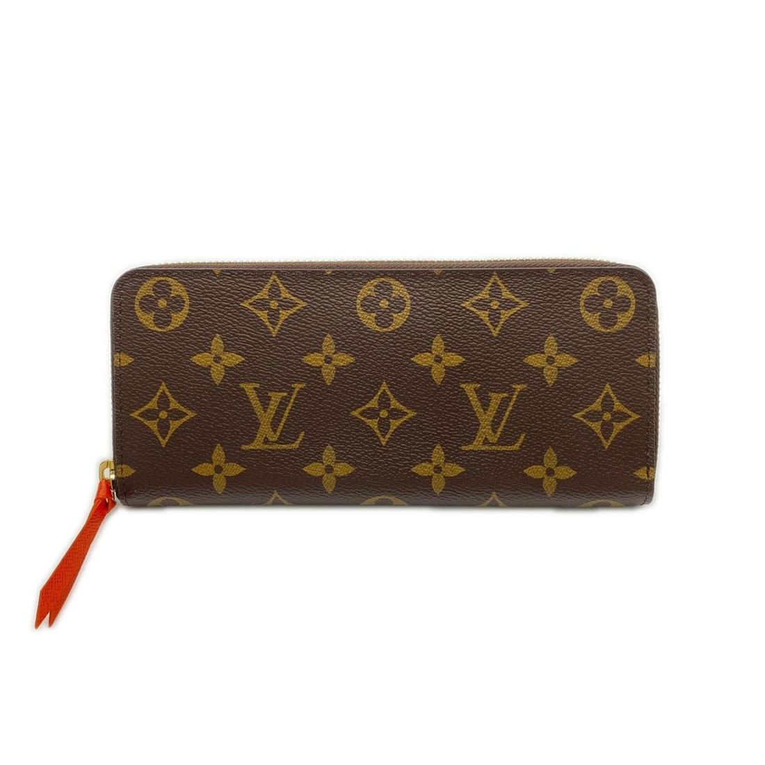 LOUIS VUITTON Monogram Portefeuille Clemence Piment M60743 Long Wallet Brown Beige Orange Leather: --- Catalog ---Category: SizeSize (HxWxD): 9cm x 19.5cm x 2cm / 3.54'' x 7.67'' x 0.78''Category: DesignType: Long wallet (bi-fold)Color: Beige, Brown, OrangeGender: WomenMaterial: Coated canvas , Lea