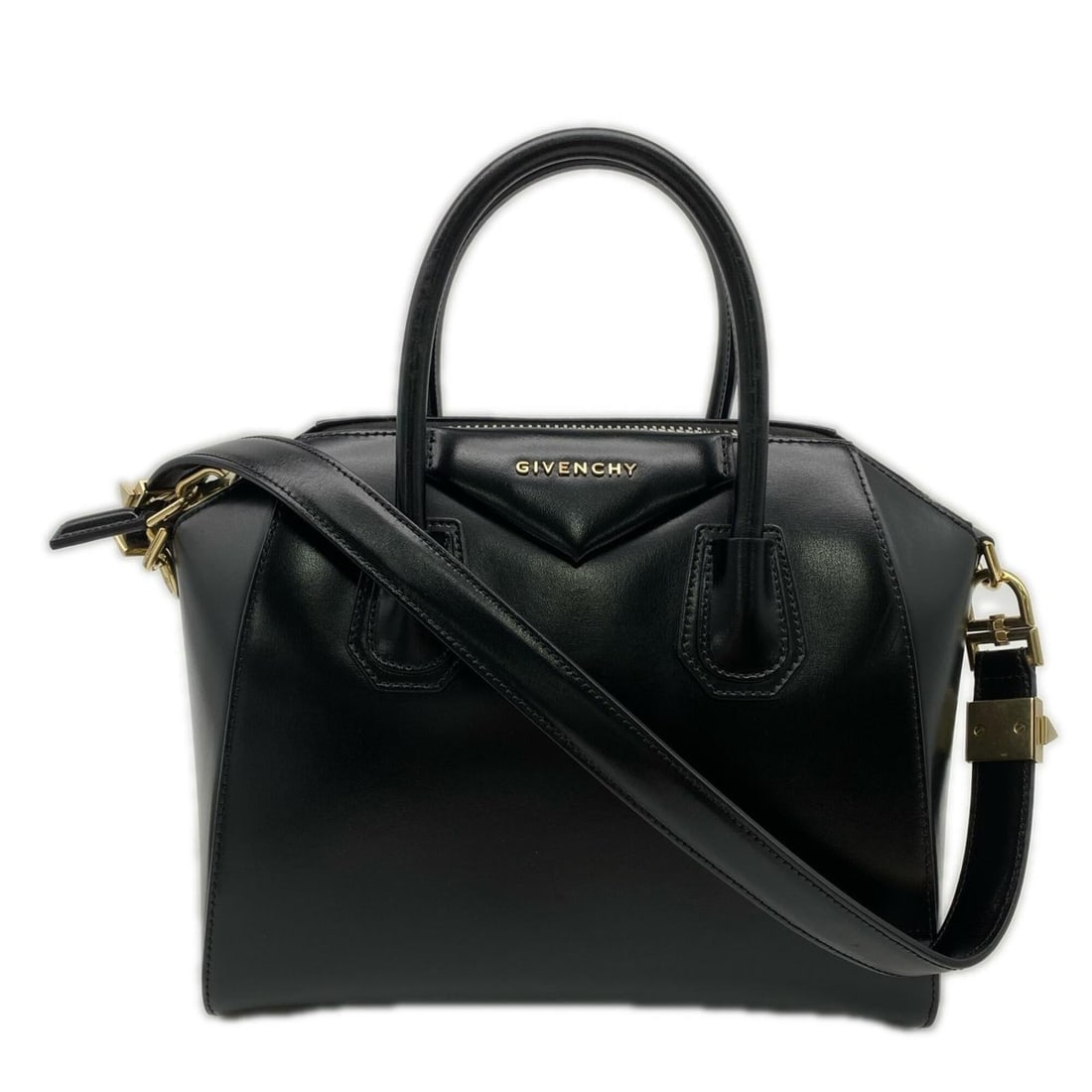GIVENCHY Antigona Small Box Leather BB5149B1R0-001 Handbag with Strap, Black Calf Leather, Women's (1 of 18)
