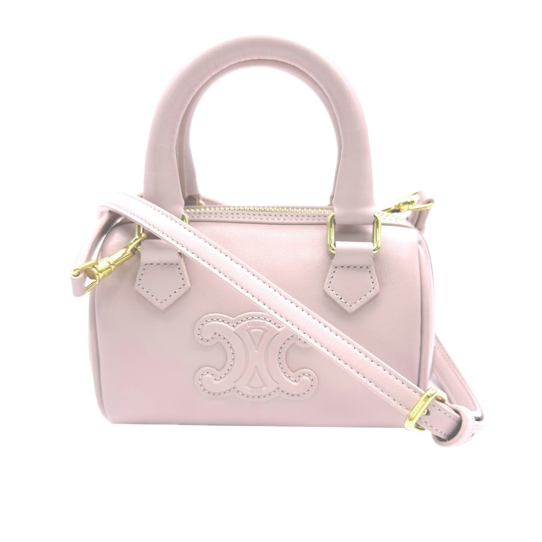 CELINE A4579937 Cuile Triomphe Mini Boston Bag 10P043ESM Shoulder Pink Calf Leather Women's: --- Catalog ---Category: SizeSize (HxWxD): 10cm x 14cm x 8cm / 3.93'' x 5.51'' x 3.14''Strap Length: 113cm / 44.48''Handle Length: 19cm / 7.48''Category: DesignType: Boston bag, Shoulder bagColor: Pin