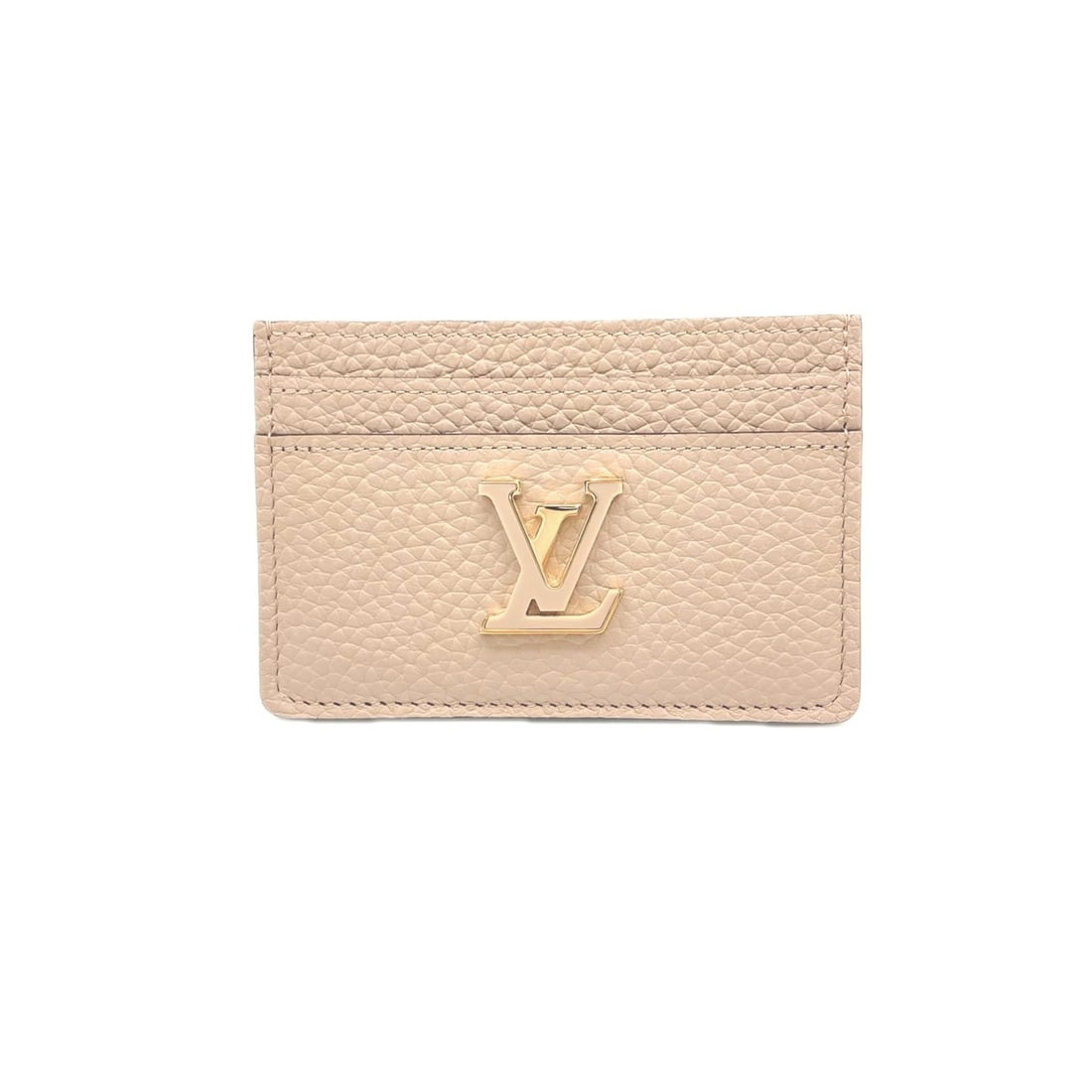 LOUIS VUITTON Taurillon Leather Business Card Holder/Card Case, Portecarte Capucines Galet M11458: --- Catalog ---Category: DesignType: Business card caseColor: BeigeGender: WomenClosure: OpenMaterial: Leather Leather/Fur Type: Taurillon leatherCategory: GeneralLine: TaurillonBrand: Louis VuittonCa