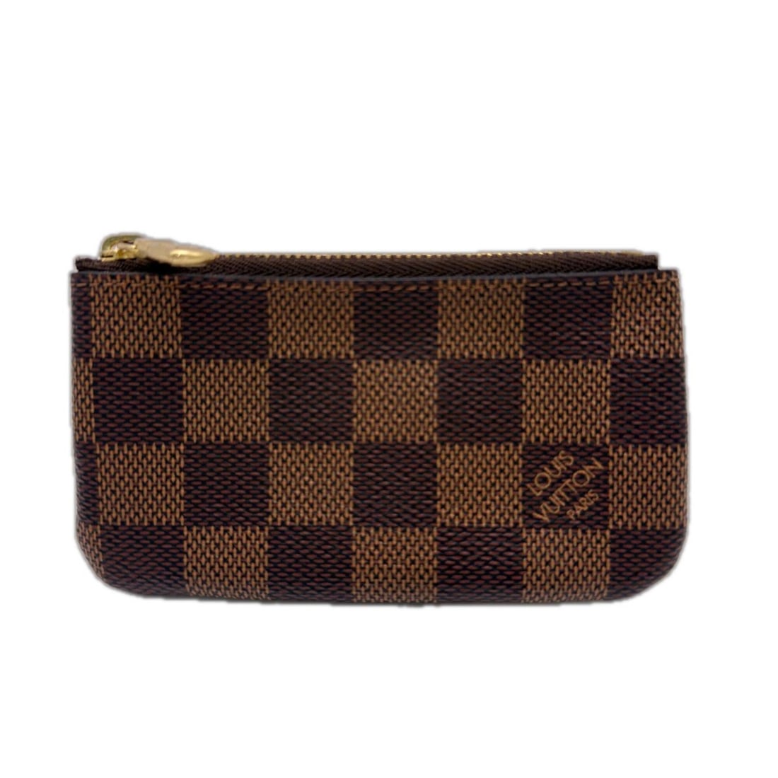 LOUIS VUITTON Damier Key Case Pochette Cle N62658 Coin Brown Beige Leather Men's (1 of 20)