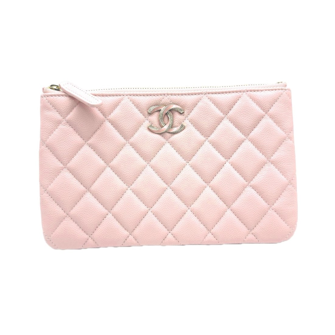 CHANEL Matelassé Pouch AP4908 Bag Pink Caviar Leather Women's: --- Catalog ---Category: SizeSize (HxWxD): 12.5cm x 20.5cm x 1.5cm / 4.92'' x 8.07'' x 0.59''Category: DesignType: PouchColor: PinkGender: WomenMaterial: Grained Calfskin Category: GeneralLine: Matela