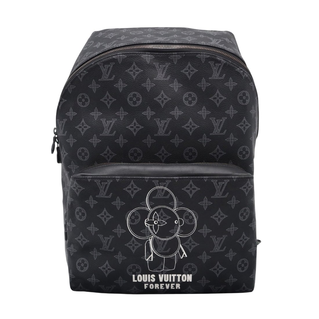 LOUIS VUITTON Monogram Vivienne Apollo M43675 Backpack, Black, Gray, White Leather, Men's: --- Catalog ---Category: SizeSize (HxWxD): 36cm x 29cm x 15cm / 14.17'' x 11.41'' x 5.9''Strap Length: 78cm / 30.7''Category: DesignType: BackpackColor: Black, Gray, WhiteGender: MenClosure: ZipperMat