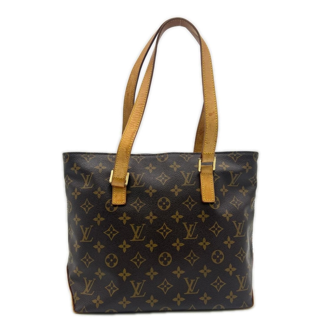 LOUIS VUITTON Monogram Cabas Piano M51148 Handbag Brown Beige Leather Women's: --- Catalog ---Category: SizeSize (HxWxD): 24cm x 27cm x 12cm / 9.44'' x 10.62'' x 4.72''Handle Length: 57cm / 22.44''Category: DesignType: HandbagColor: Beige, BrownGender: WomenClosure: ZipperMateri