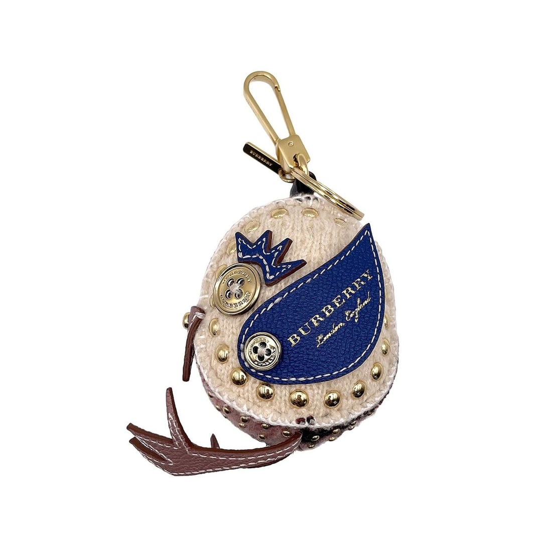 BURBERRY Bird Keyring Keychain Stud Mascot Wool Leather Gold Men's Women's: --- Catalog ---Category: SizeSize (HxWxD): 8.5cm x 6cm x 7cm / 3.34'' x 2.36'' x 2.75''Category: DesignType: KeyringColor: Gold, Multi-color, Pink, WhiteGender: Men,WomenMaterial: LeatherCategory: Gen