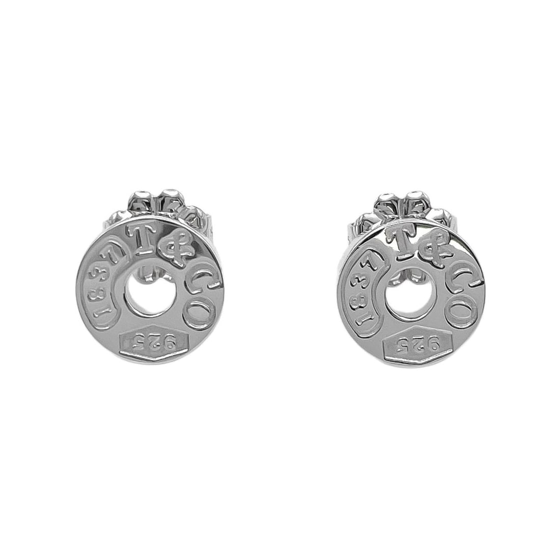 TIFFANY&Co. 1837 Circle Round Earrings, SV925 Silver, Women's