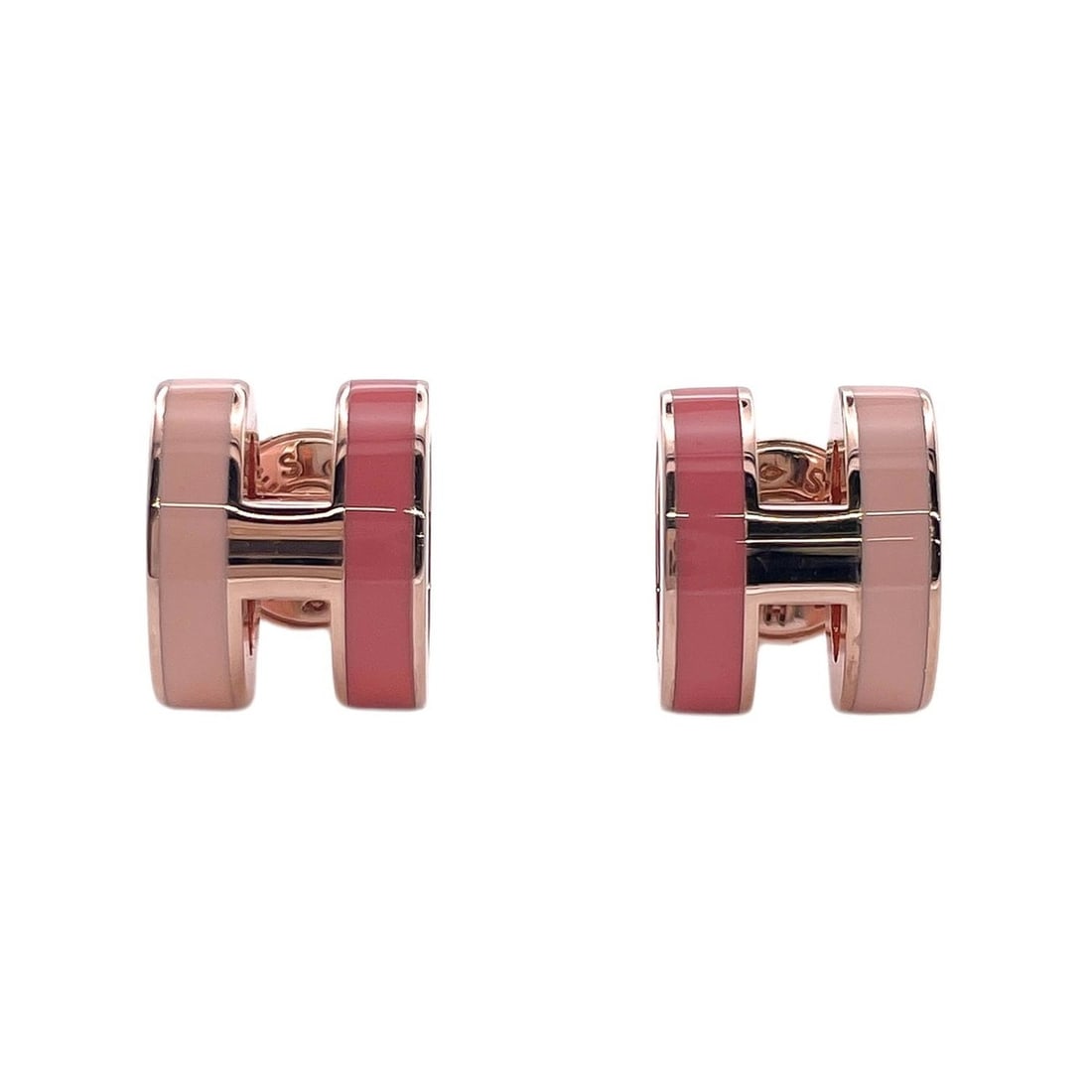HERMES Mini Pop H Rocabar Earrings, Bicolor Metal Enamel Pink, Women's: --- Catalog ---Category: SizeSize (HxWxD): 8.00mm x 7.00mm / 0.31'' x 0.28''Category: DesignType: Stud earringsColor: Gold, PinkGender: WomenMaterial: Enamel, MetalCategory: GeneralBrand: Hermes--- It