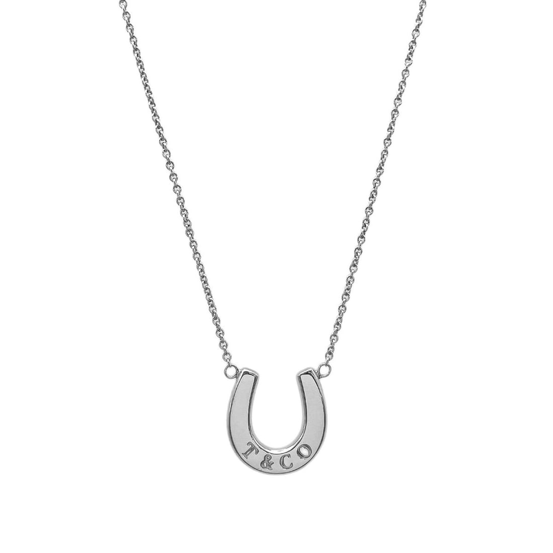 TIFFANY&Co. Horseshoe Necklace, SV925 Silver, Women's