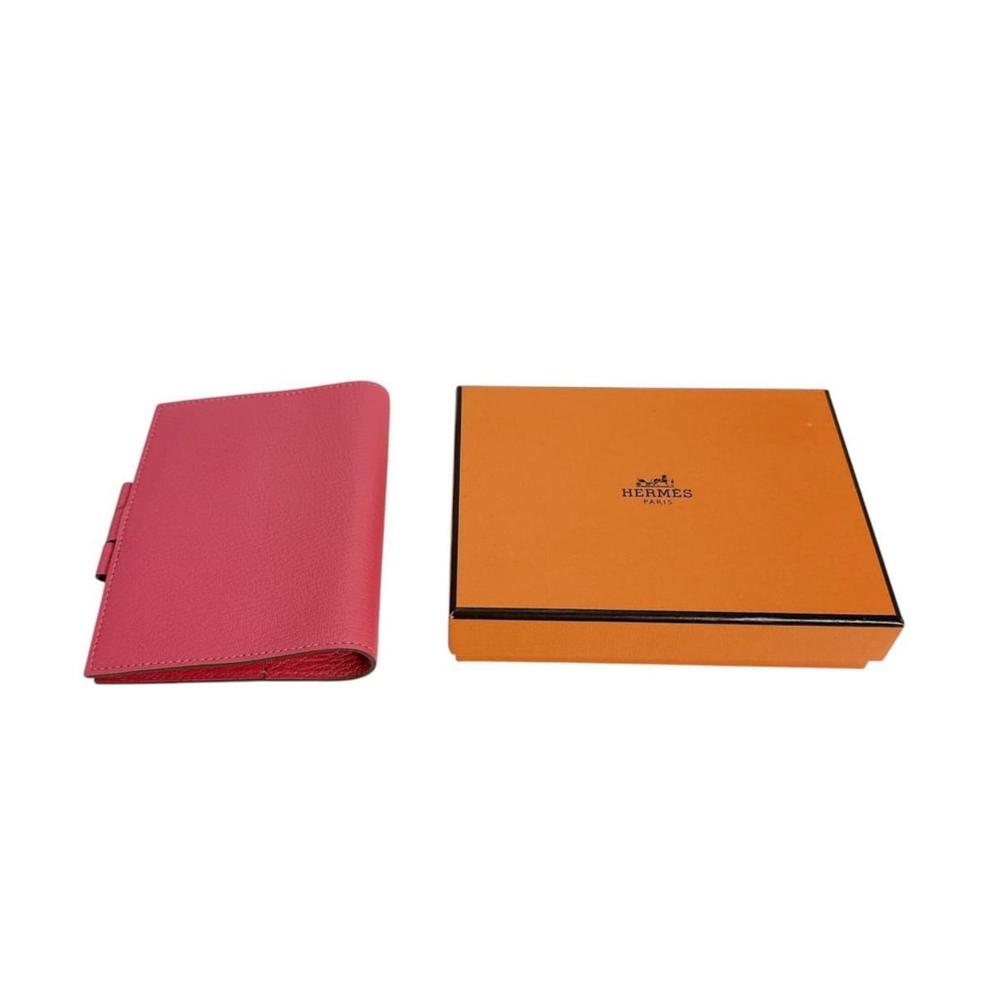 HERMES Planner Cover, Slim System Planner, Mini Agenda, Leather, Pink