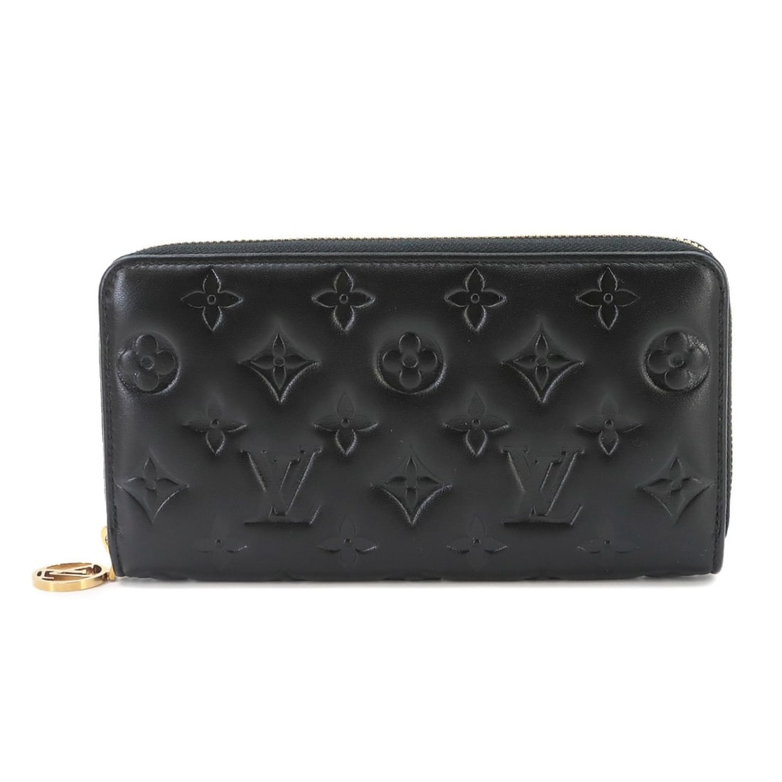 Louis Vuitton Monogram Coussin Zippy Wallet Round Long Lambskin Leather Noir M81510 RFID: --- Catalog ---Category: SizeSize (HxWxD): 10.5cm x 19.5cm x 2.5cm / 4.13'' x 7.67'' x 0.98''Category: DesignType: Long wallet (bi-fold)Color: NoirGender: WomenMaterial: Leather Leather/Fur Type: Lamb