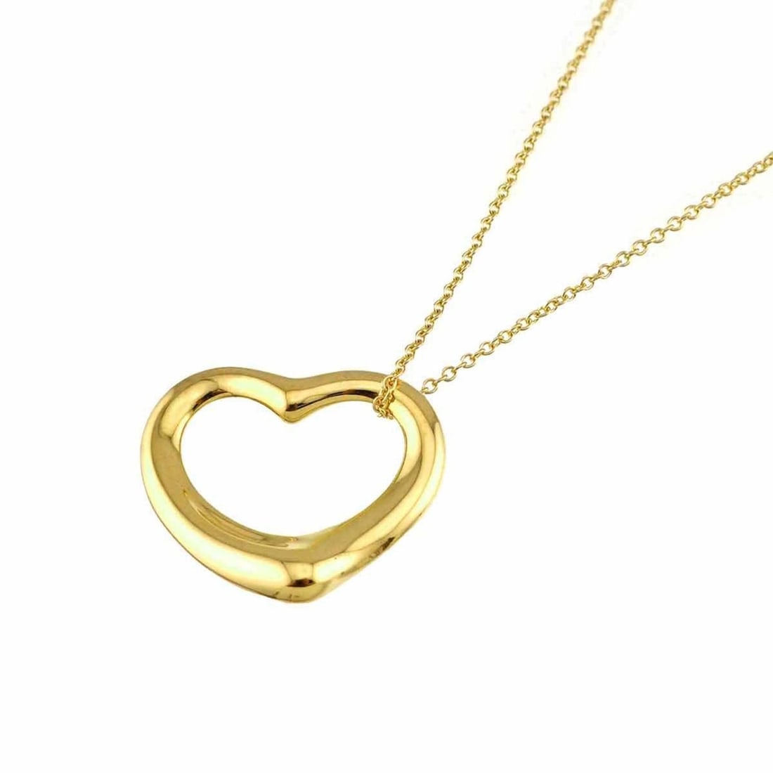 Tiffany & Co. Heart Necklace, 22mm wide, 40cm length, 18K Yellow Gold (750) Open Necklace