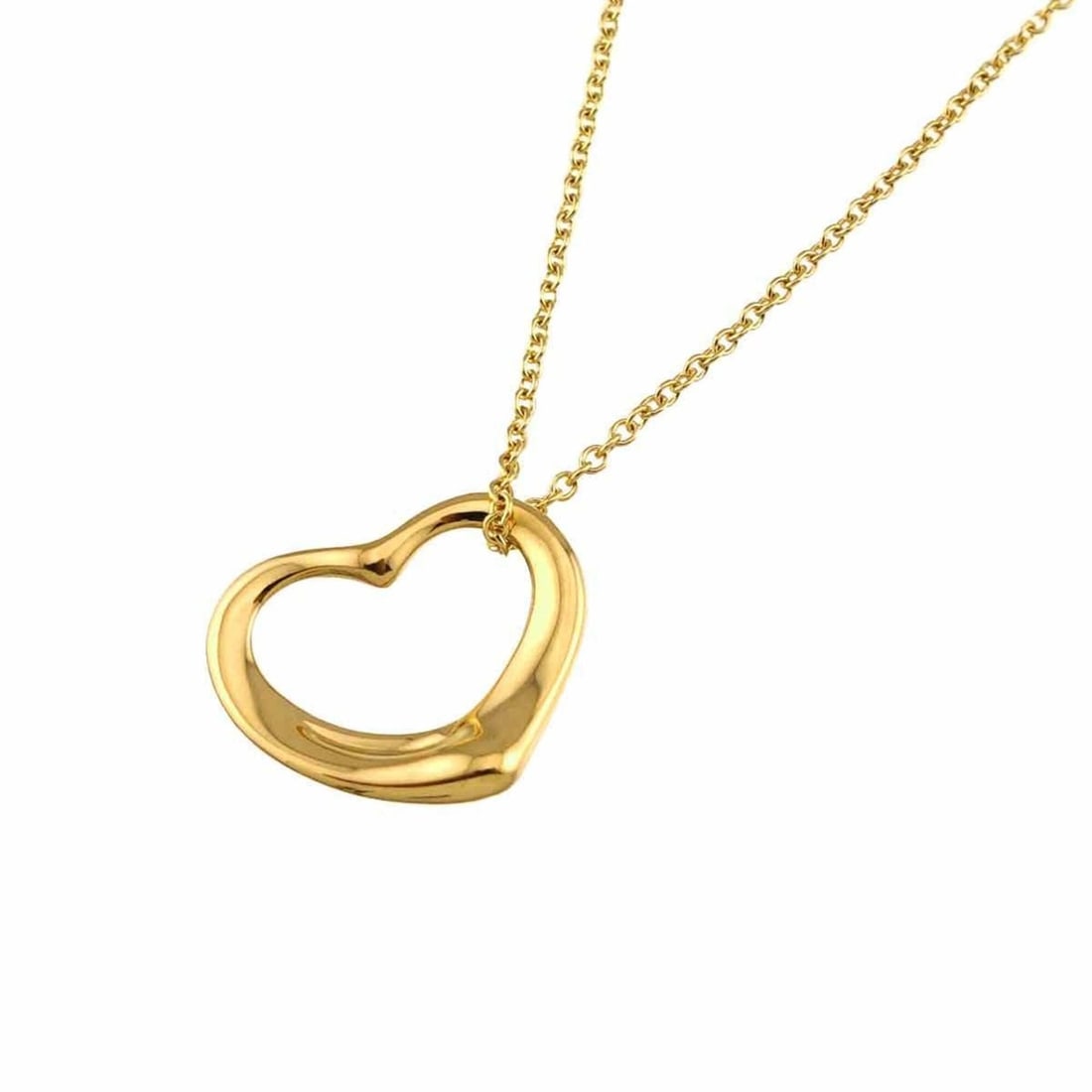 Tiffany & Co. Heart Necklace, 15mm wide, 40cm length, 18K Yellow Gold (750) Open Necklace