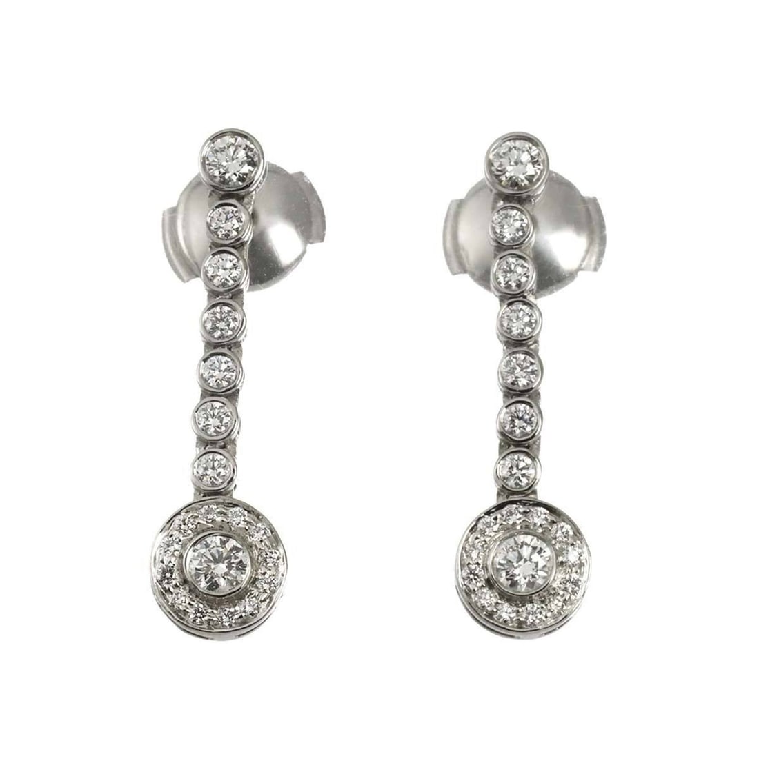 Tiffany & Co. Jazz Graduated Diamond Earrings, Platinum (Pt): --- Catalog ---Category: SizeSize (HxWxD): 25.00mm x 6.70mm / 0.98'' x 0.26''Category: DesignType: Drop earringsGender: WomenMaterial: Platinum 950Category: GeneralBrand: Tiffany--- Item List ---Secti